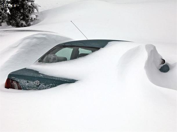 وقتی خودروها در برف مدفون می‌شوند؟!